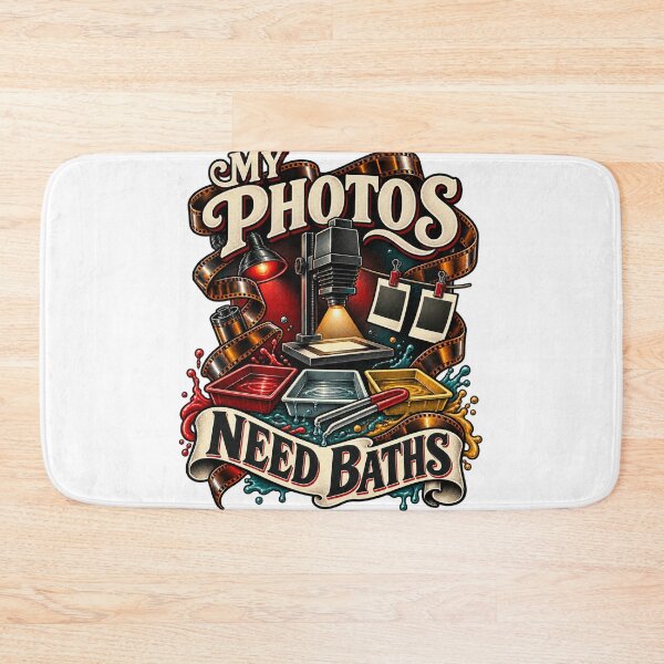 Item preview, My Photos Need Baths Illustrated Darkroom Gift designed and sold by UrbanCanvvas.