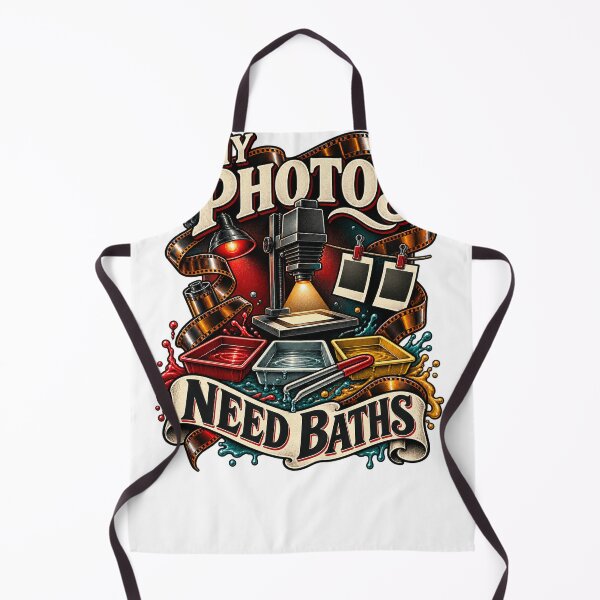 Item preview, My Photos Need Baths Illustrated Darkroom Gift designed and sold by UrbanCanvvas.
