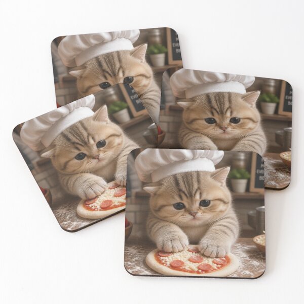 Item preview, Cute Pizza Chef Cat - Funny Italian Baker Kitten designed and sold by SALVO180674.