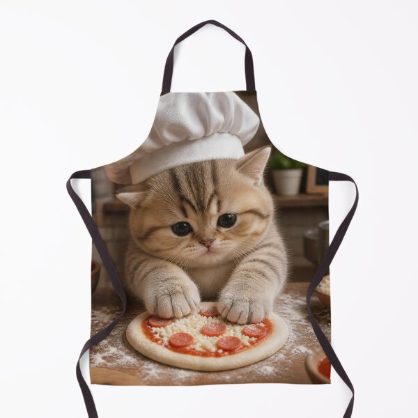 Item preview, Cute Pizza Chef Cat - Funny Italian Baker Kitten designed and sold by SALVO180674.