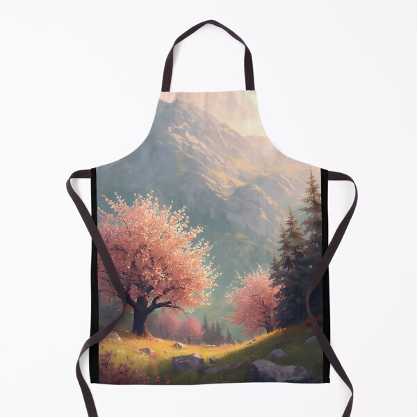 Item preview, Cherry Blossom Mountain Spring Landscape Digital Painting Art designed and sold by mijaczeek.