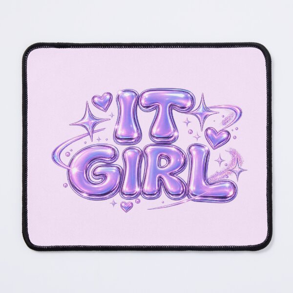 Item preview, It Girl Lilac Chrome Bubble Text designed and sold by Inkworksbyshery.