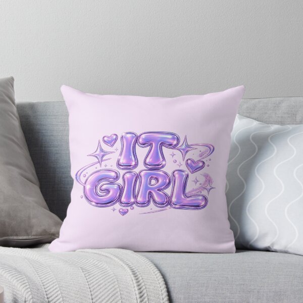 Item preview, It Girl Lilac Chrome Bubble Text designed and sold by Inkworksbyshery.