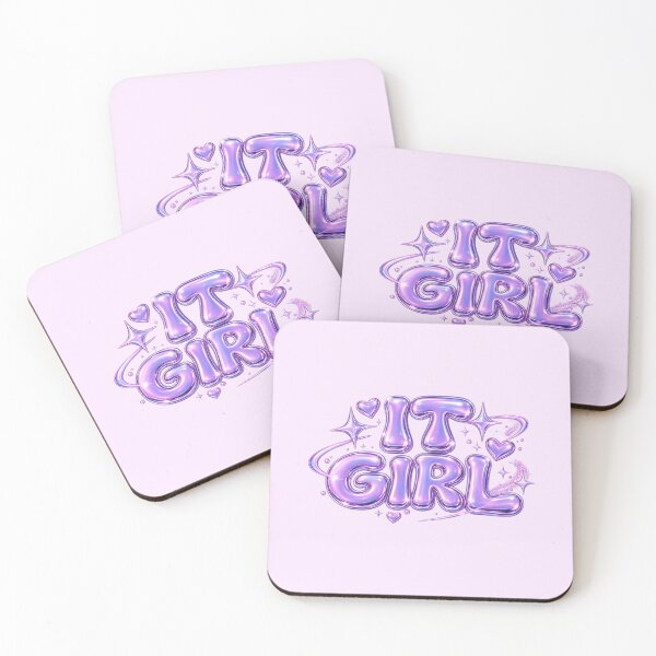 Item preview, It Girl Lilac Chrome Bubble Text designed and sold by Inkworksbyshery.