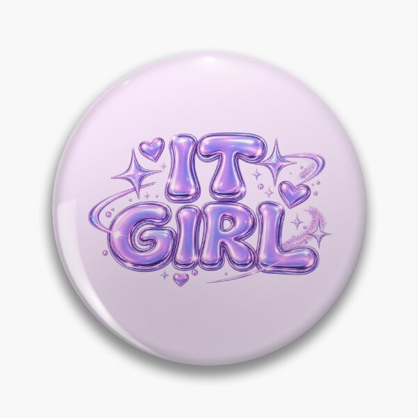 Item preview, It Girl Lilac Chrome Bubble Text designed and sold by Inkworksbyshery.