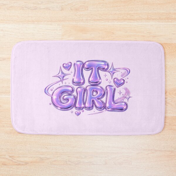 Item preview, It Girl Lilac Chrome Bubble Text designed and sold by Inkworksbyshery.