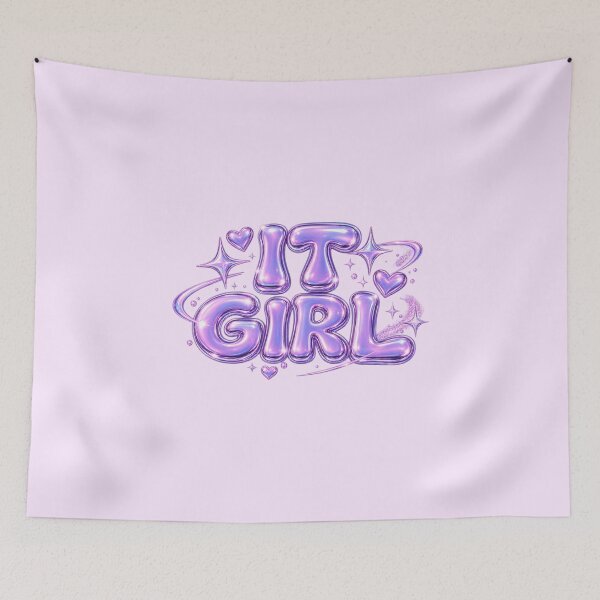 Item preview, It Girl Lilac Chrome Bubble Text designed and sold by Inkworksbyshery.