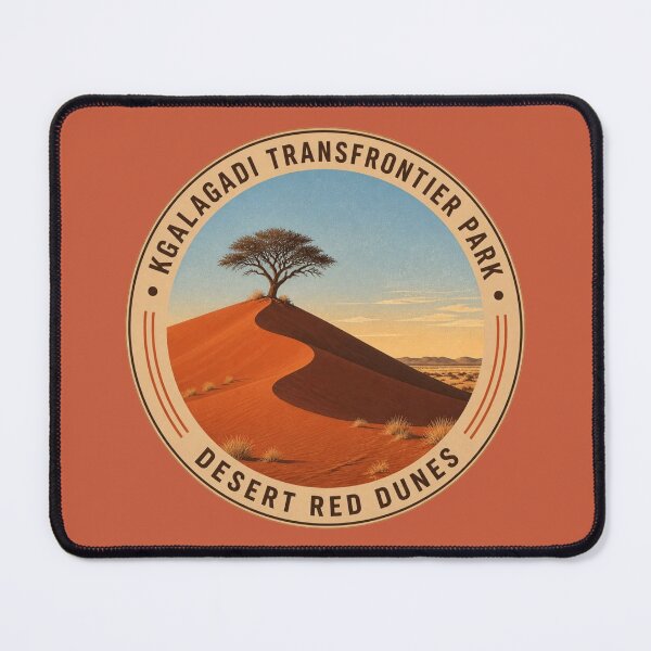 Item preview, Kgalagadi Red Dune Silhouette Badge – Kalahari Landmark Series designed and sold by The Digital Compass.