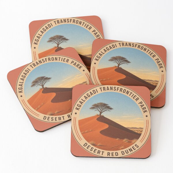 Item preview, Kgalagadi Red Dune Silhouette Badge – Kalahari Landmark Series designed and sold by The Digital Compass.