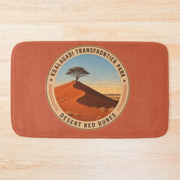 Item preview, Kgalagadi Red Dune Silhouette Badge – Kalahari Landmark Series designed and sold by The Digital Compass.