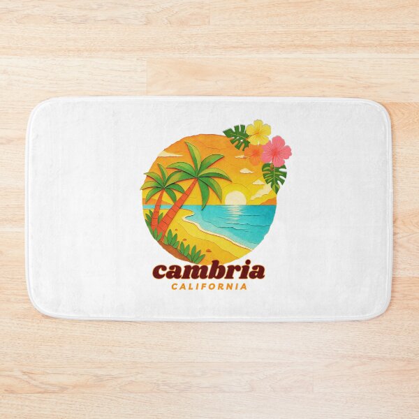 Item preview, Cambria California Retro Sunset Palm Tree Design | Central Coast Beach Souvenir Art designed and sold by DonnaRaine.