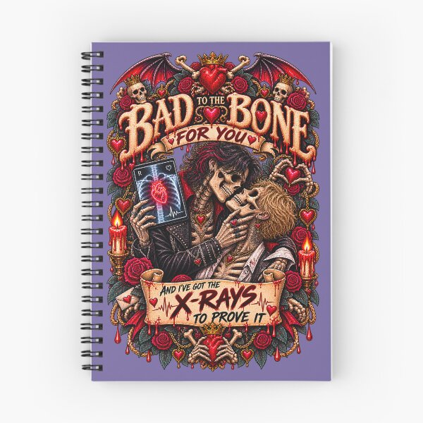 Item preview, DARK LOVE ❤️ - MONSTER ROMANCE COLLETION -  SKELETON LOVE - BAD TO THE BONE FOR YOU - AND I’VE GOT THE X-RAYS TO PROVE IT - GAY PRIDE v3 designed and sold by WheelieGdArt.