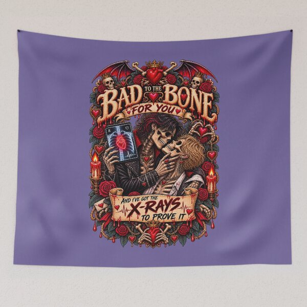 Item preview, DARK LOVE ❤️ - MONSTER ROMANCE COLLETION -  SKELETON LOVE - BAD TO THE BONE FOR YOU - AND I’VE GOT THE X-RAYS TO PROVE IT - GAY PRIDE v3 designed and sold by WheelieGdArt.
