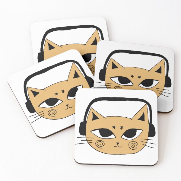 Item preview, Cat with Headphones designed and sold by punitaillustrates.