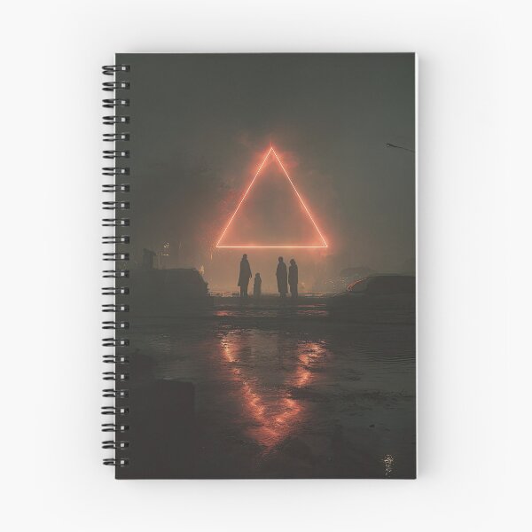 Item preview, Glowing Triangle UFO Over a Foggy Street designed and sold by Shannon Hilson.