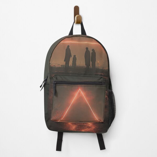 Item preview, Glowing Triangle UFO Over a Foggy Street designed and sold by Shannon Hilson.