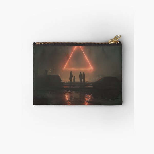 Item preview, Glowing Triangle UFO Over a Foggy Street designed and sold by Shannon Hilson.