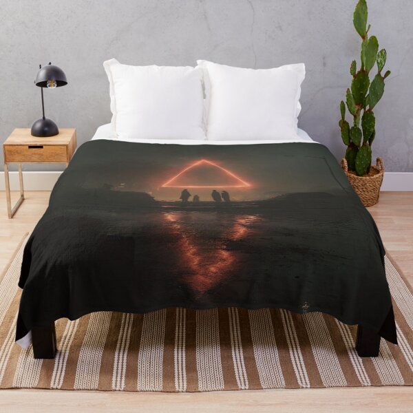 Item preview, Glowing Triangle UFO Over a Foggy Street designed and sold by Shannon Hilson.