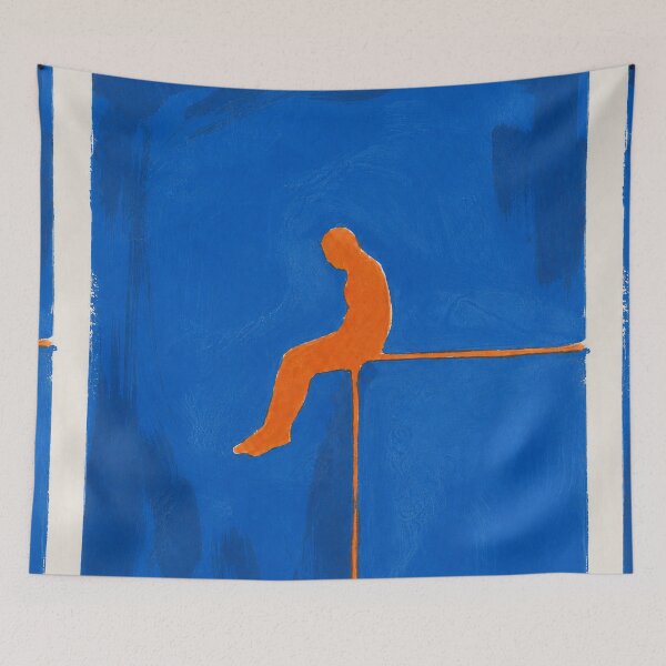 Item preview, 'The Weight of Silence' — Abstract Blue Metaphor designed and sold by Moodzu.