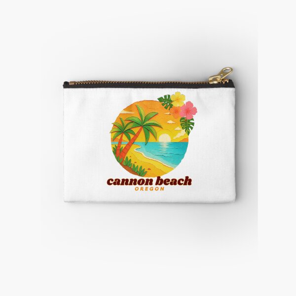 Item preview, Cannon Beach Oregon Retro Sunset Palm Tree Design | Pacific Northwest Souvenir Art designed and sold by DonnaRaine.