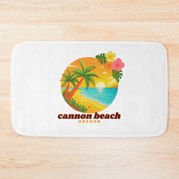 Item preview, Cannon Beach Oregon Retro Sunset Palm Tree Design | Pacific Northwest Souvenir Art designed and sold by DonnaRaine.