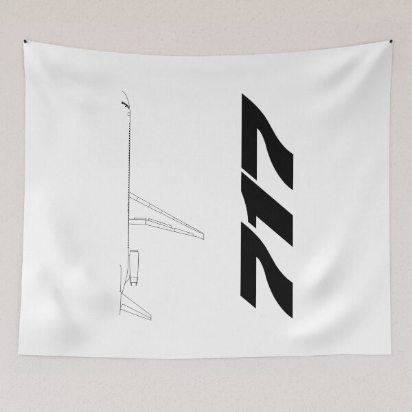 Item preview, 717 Commercial Jetliner Technical Blueprint (Black Edition) designed and sold by Magazine Combate.