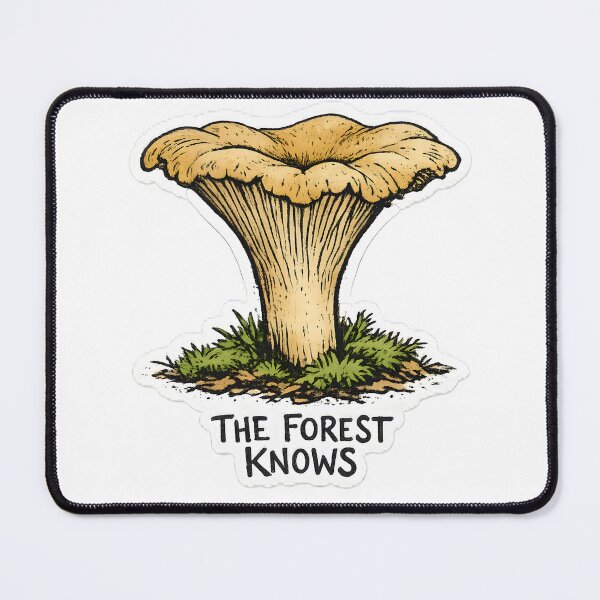 Item preview, The Forest Knows Chanterelle Forager Nature Design designed and sold by Naviora.