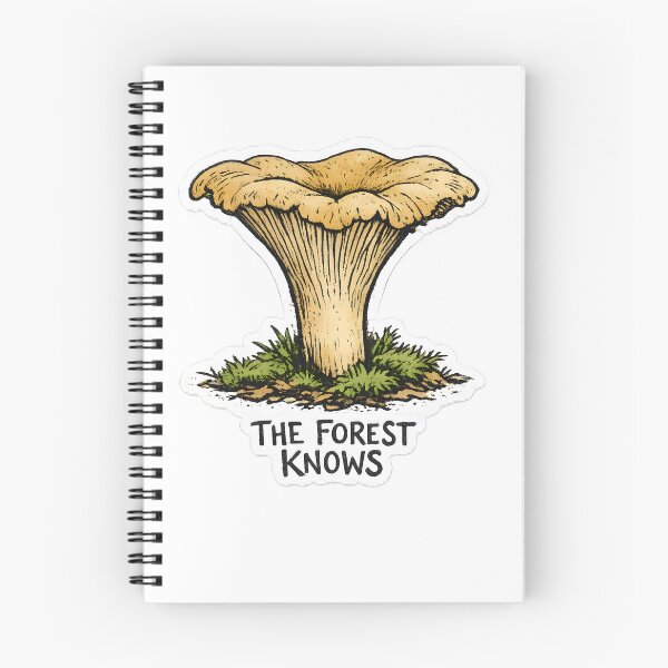 Item preview, The Forest Knows Chanterelle Forager Nature Design designed and sold by Naviora.