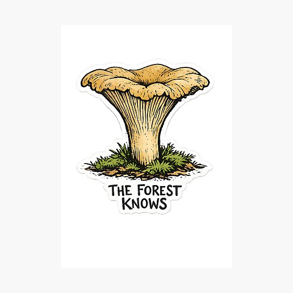 Item preview, The Forest Knows Chanterelle Forager Nature Design designed and sold by Naviora.
