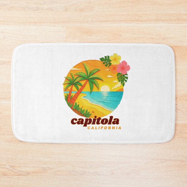 Item preview, Capitola California Retro Sunset Palm Tree Design | Santa Cruz County Souvenir Art designed and sold by DonnaRaine.