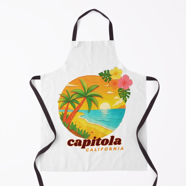 Item preview, Capitola California Retro Sunset Palm Tree Design | Santa Cruz County Souvenir Art designed and sold by DonnaRaine.