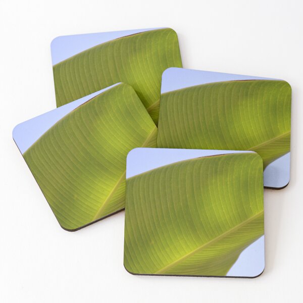 Item preview, Sunlit Green Banana Leaf Against Blue Sky designed and sold by MiraNadaPrints.
