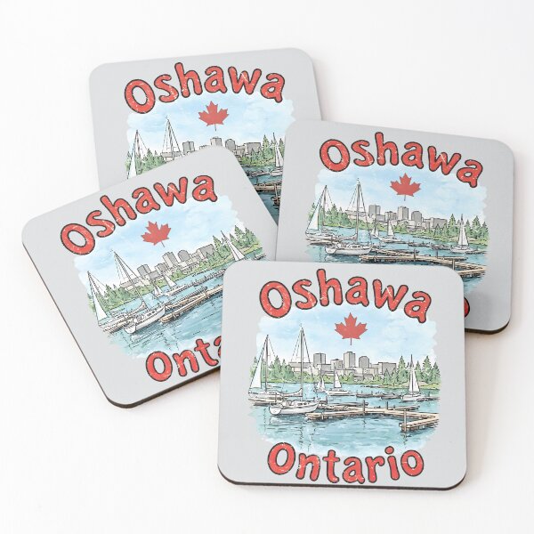 Item preview, Oshawa Ontario Canada Skyline Blue Cityscape designed and sold by HowToCanadian.