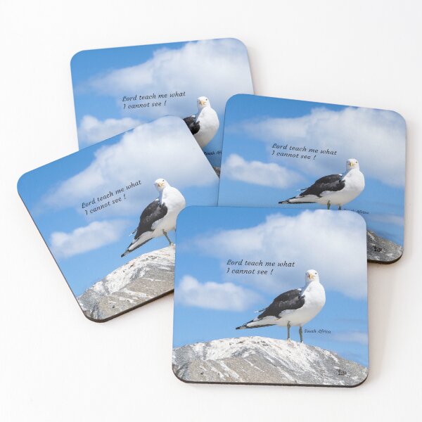 Item preview, Seagull on a sunny South Africa Coast waiting on the Lord designed and sold by Faith Based Decor & Art &Gifts.