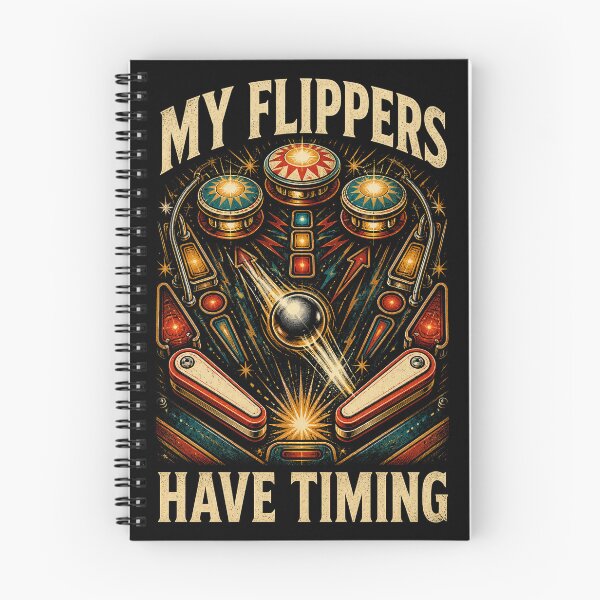 Item preview, My Flippers Have Timing Vintage Pinball Arcade Design designed and sold by Gustavo Navarro.