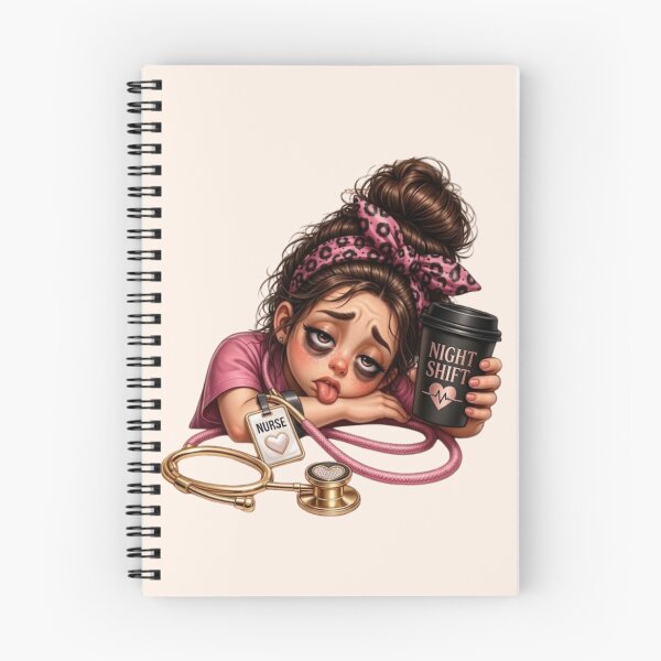 Item preview, Exhausted Night Shift Nurse – Tired Nurse Coffee Humor designed and sold by HO•Designs.