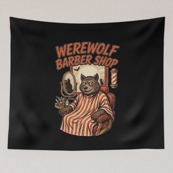Item preview, Halloween Werewolf – Werewolf Barber Shop designed and sold by No Excuses Supply.