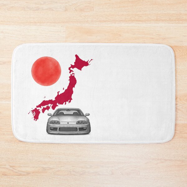 Item preview, 90s Japanese Inline-6 Turbo Sports Car with Red Japan Map and Rising Sun Sketch designed and sold by FANTASYoDarknes.