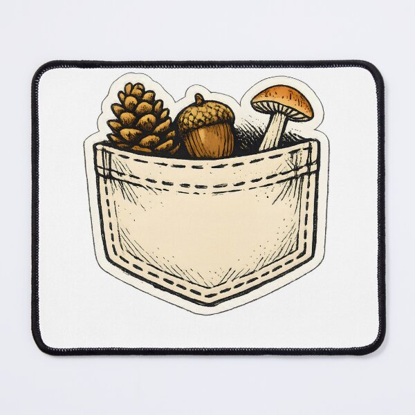 Item preview, Forest Pocket Foraging Hand Drawn Nature Illustration designed and sold by Naviora.