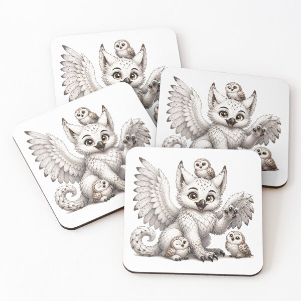 Item preview, Cute Fantasy Griffin and Owlet Family designed and sold by Hatchling Hollow.
