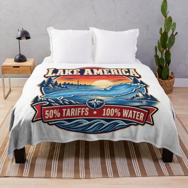 Item preview, Lake America - 50% Tariffs, 100% Water designed and sold by ShineEyePirate.