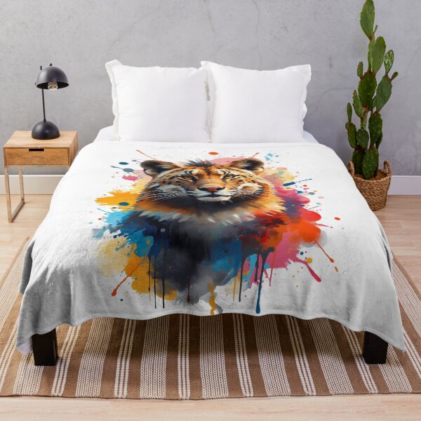 Item preview, Tiger Portrait Colorful art designed and sold by Modern-Tropical.