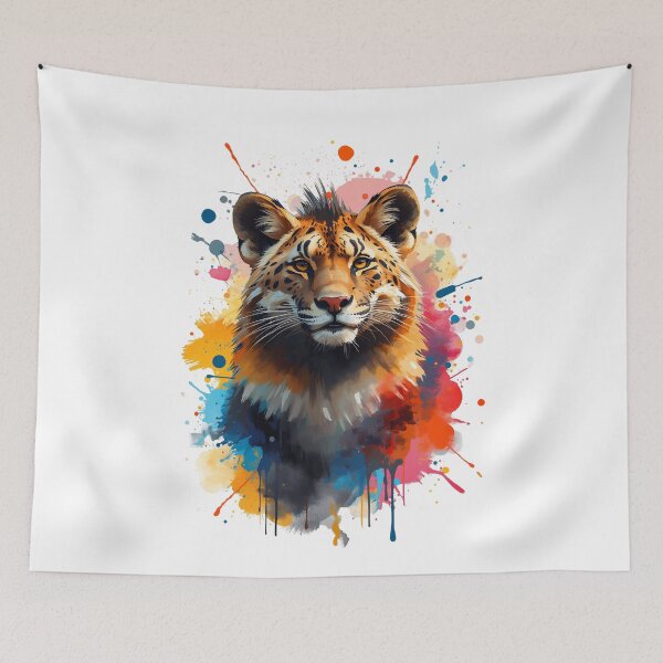 Item preview, Tiger Portrait Colorful art designed and sold by Modern-Tropical.