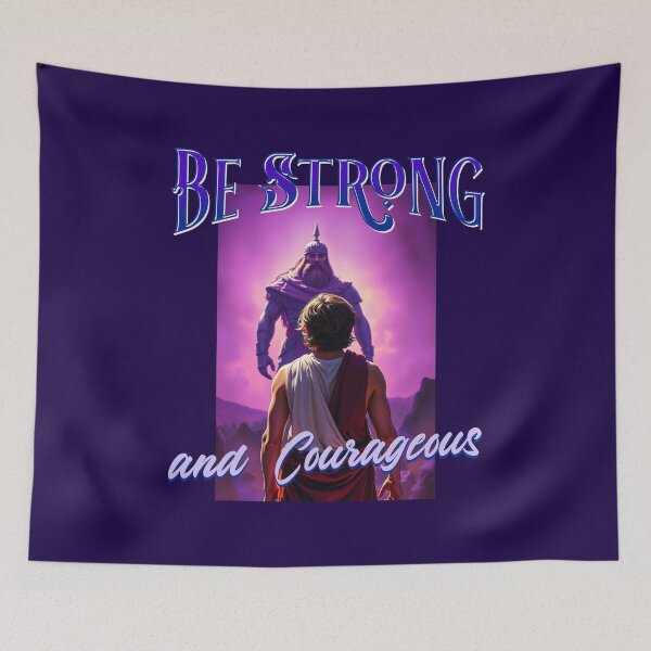 Item preview, Be Strong and Courageous David and Goliath Christian Faith designed and sold by Sachie's Studio.
