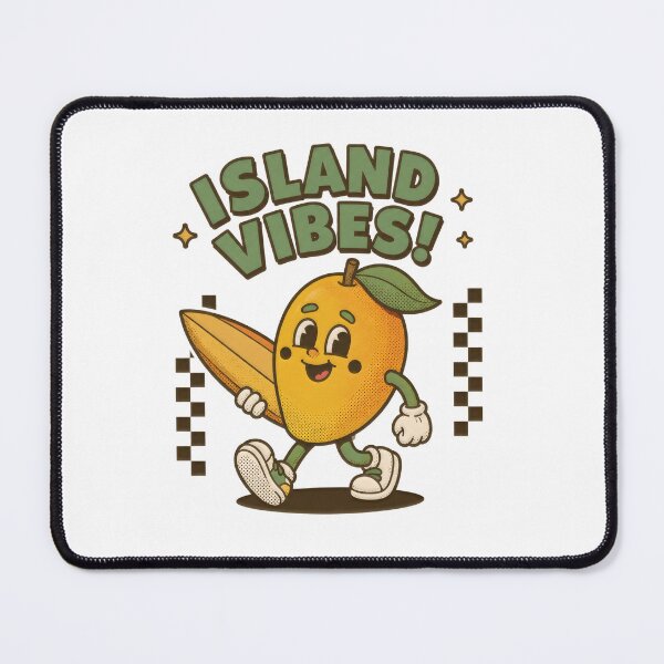 Item preview, Retro Surfer Mango Mascot Vintage Island Vibes designed and sold by RiderSpoon.