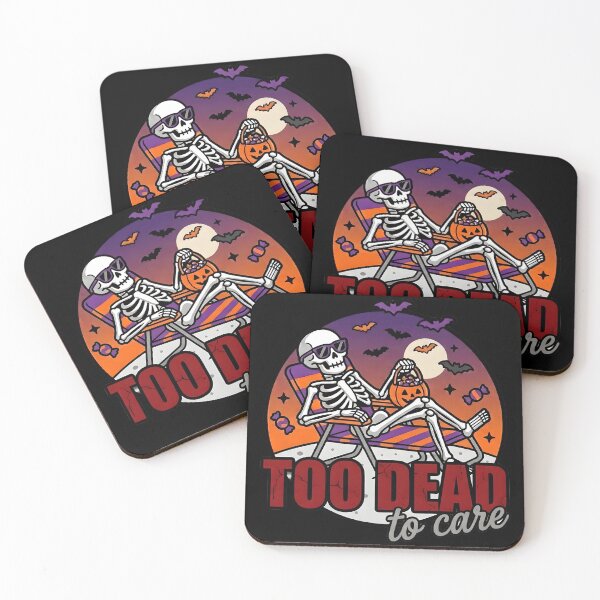 Item preview, Too Dead To Care Funny Skeleton Chilling Art designed and sold by Herodestroyer.