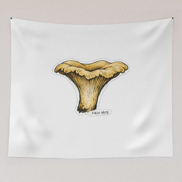 Item preview, Chanterelle Field Note Hand Drawn Mushroom Illustration designed and sold by Naviora.