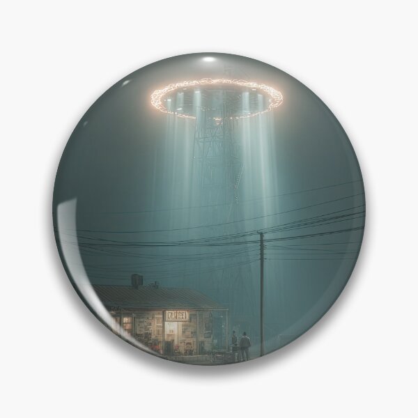 Item preview, UFO Light Ring Over a Rural Radio Tower designed and sold by Shannon Hilson.