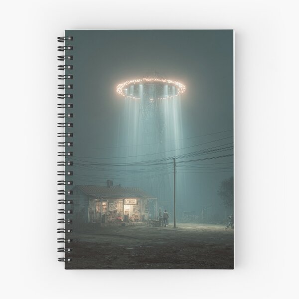 Item preview, UFO Light Ring Over a Rural Radio Tower designed and sold by Shannon Hilson.