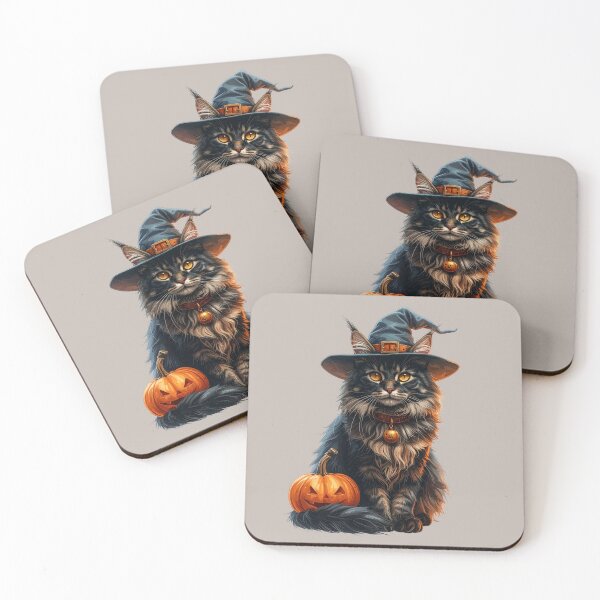 Item preview, Halloween Wizard Cat with Pumpkin designed and sold by Mystic-Art-2.
